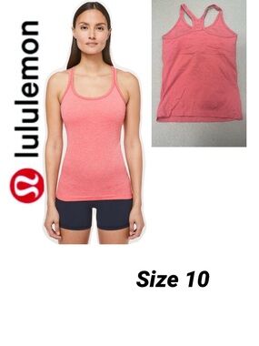 Lululemon Ebb To Street Tank II Blush Coral size 10
